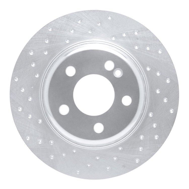 621-63173L Drilled Brake Rotor [Silver], 2015-2021 Mercedes-Benz, Position: Rear Left