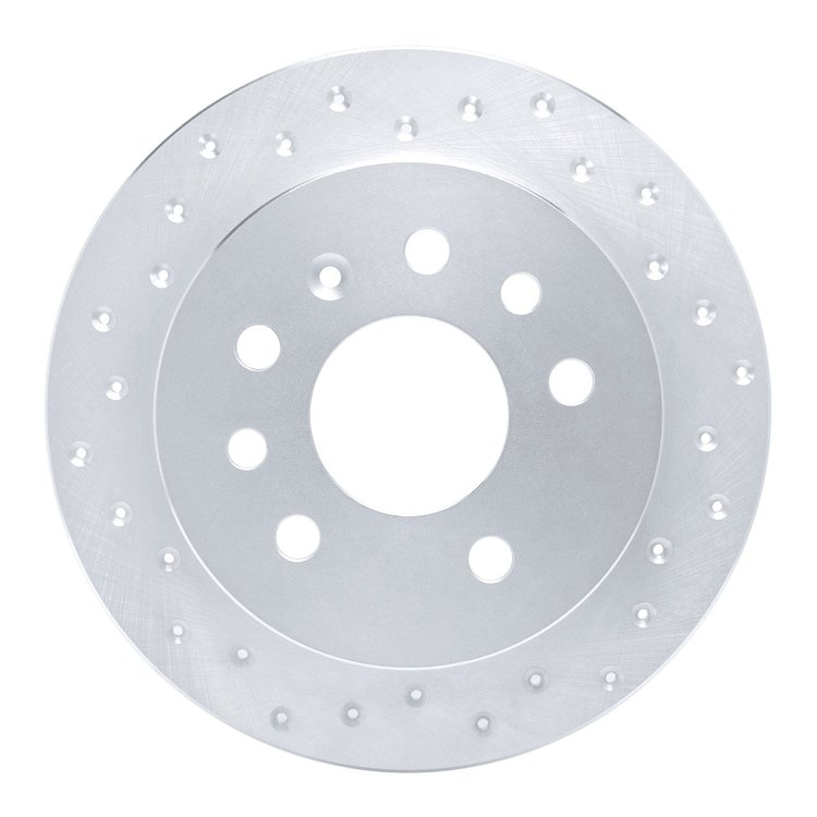 621-65009L Drilled Brake Rotor [Silver], 1994-1996 GM, Position: Rear Left