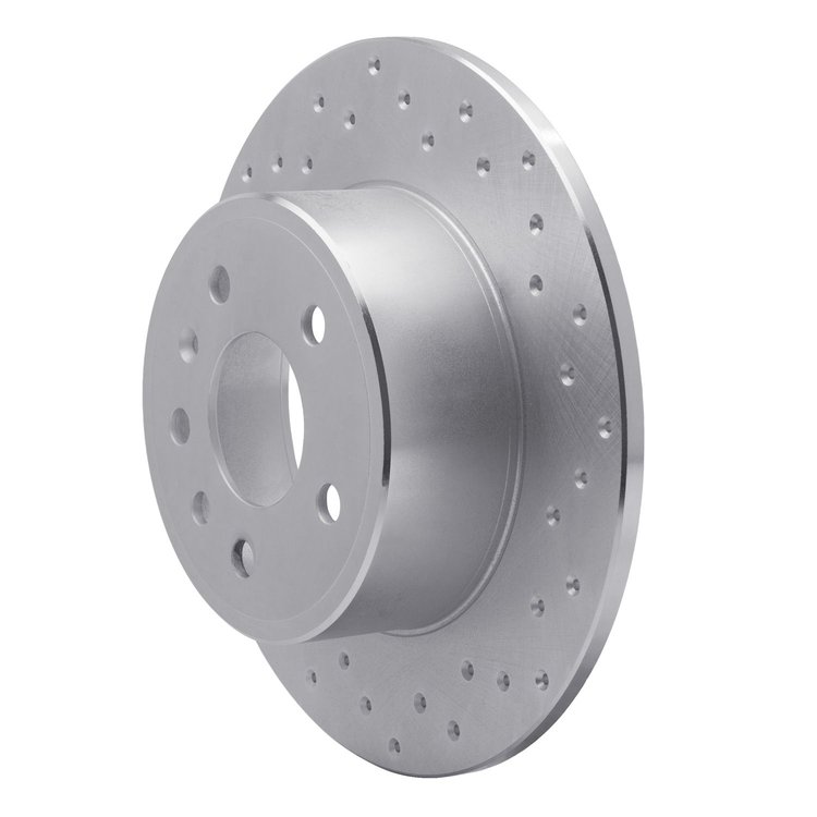 621-65010R Drilled Brake Rotor [Silver], 1997-2008 GM, Position: Rear Right