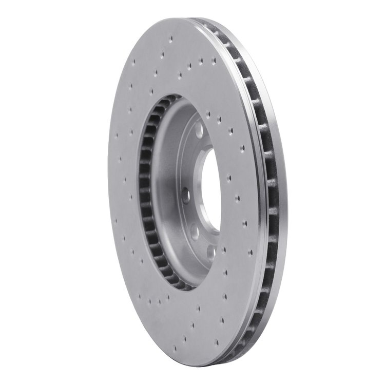 621-65015R Drilled Brake Rotor [Silver], 2003-2011 GM, Position: Front Right