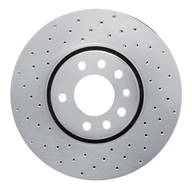621-65016L Drilled Brake Rotor [Silver], 2003-2011 GM, Position: Front Left
