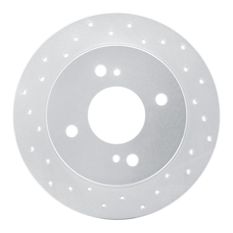 621-67012L Drilled Brake Rotor [Silver], 1982-1988 Infiniti/Nissan, Position: Rear Left