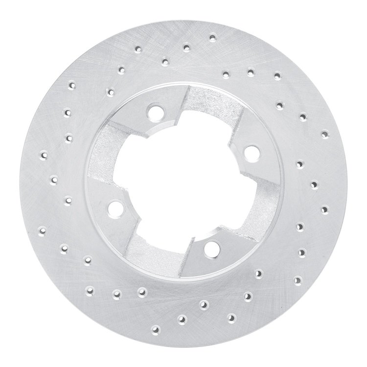 621-67014L Drilled Brake Rotor [Silver], 1982-1986 Infiniti/Nissan, Position: Front Left