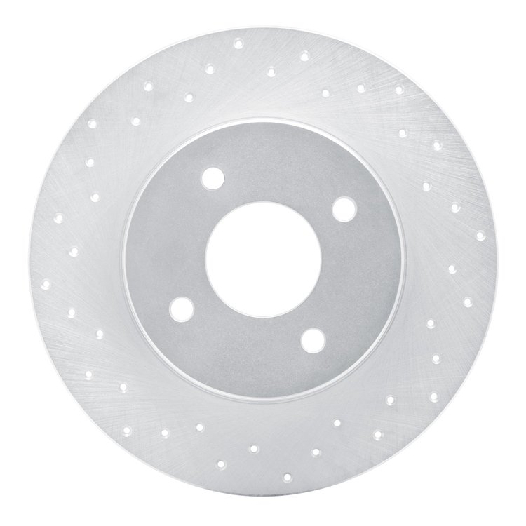 621-67015L Drilled Brake Rotor [Silver], 1984-1985 Infiniti/Nissan, Position: Rear Left