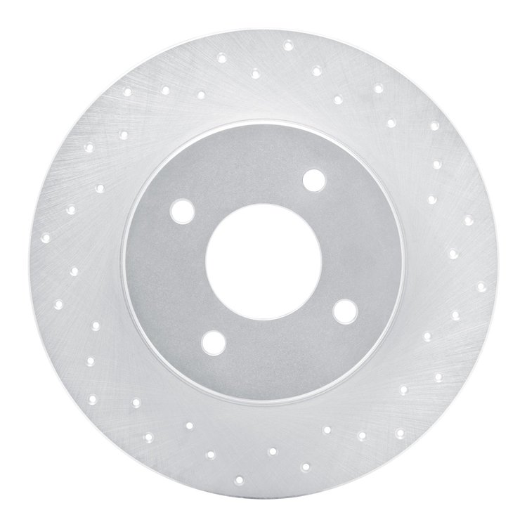 621-67015R Drilled Brake Rotor [Silver], 1984-1985 Infiniti/Nissan, Position: Rear Right