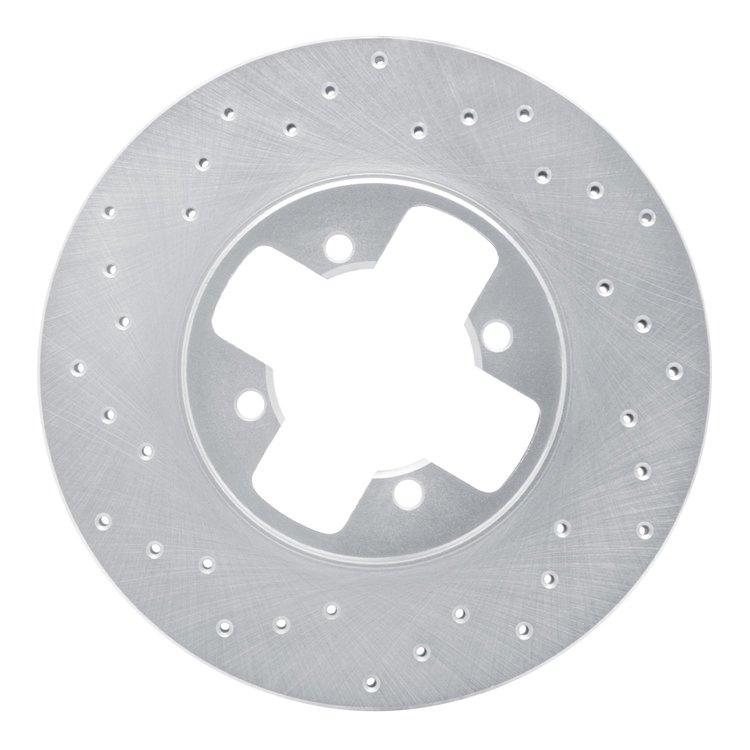 621-67023L Drilled Brake Rotor [Silver], 1984-1985 Infiniti/Nissan, Position: Front Left