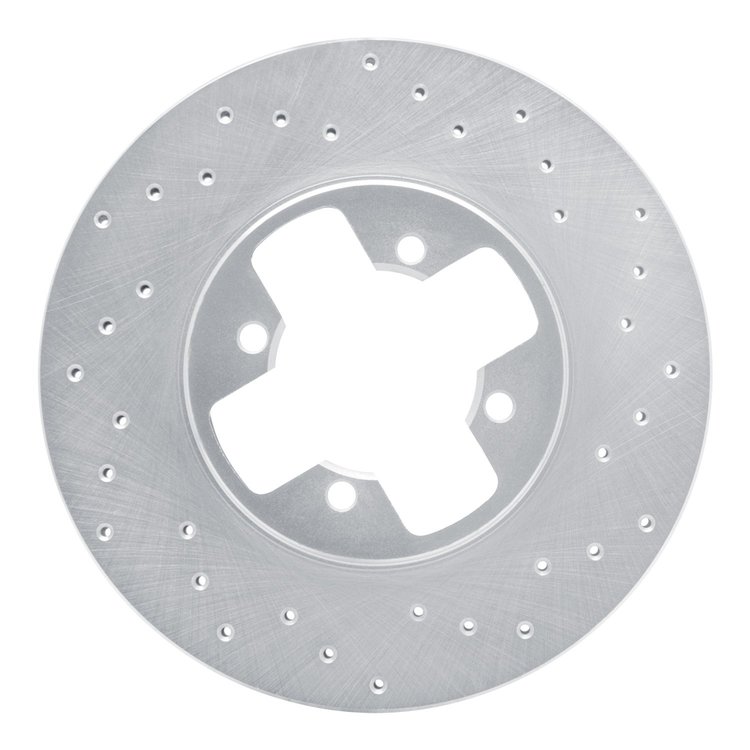 621-67023R Drilled Brake Rotor [Silver], 1984-1985 Infiniti/Nissan, Position: Front Right