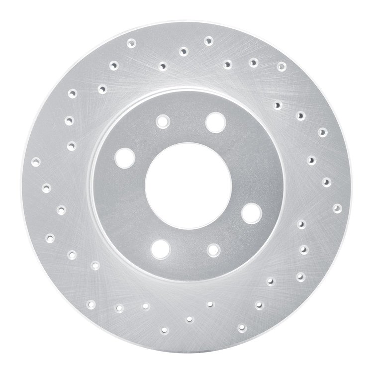 621-67045L Drilled Brake Rotor [Silver], 1995-2000 Infiniti/Nissan, Position: Front Left