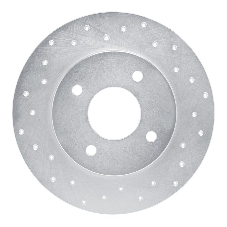 621-67053L Drilled Brake Rotor [Silver], 2004-2006 Infiniti/Nissan, Position: Rear Left