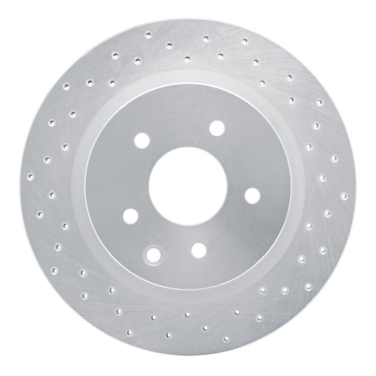621-67055R Drilled Brake Rotor [Silver], 2005-2021 Infiniti/Nissan, Position: Rear Right