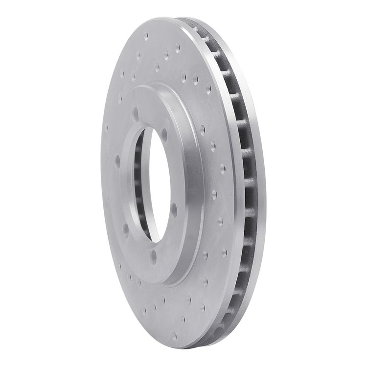 621-67085L Drilled Brake Rotor [Silver], 1998-2015 Infiniti/Nissan, Position: Front Left