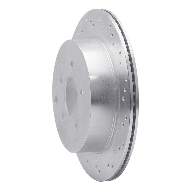 621-67089R Drilled Brake Rotor [Silver], 2003-2021 Infiniti/Nissan, Position: Rear Right