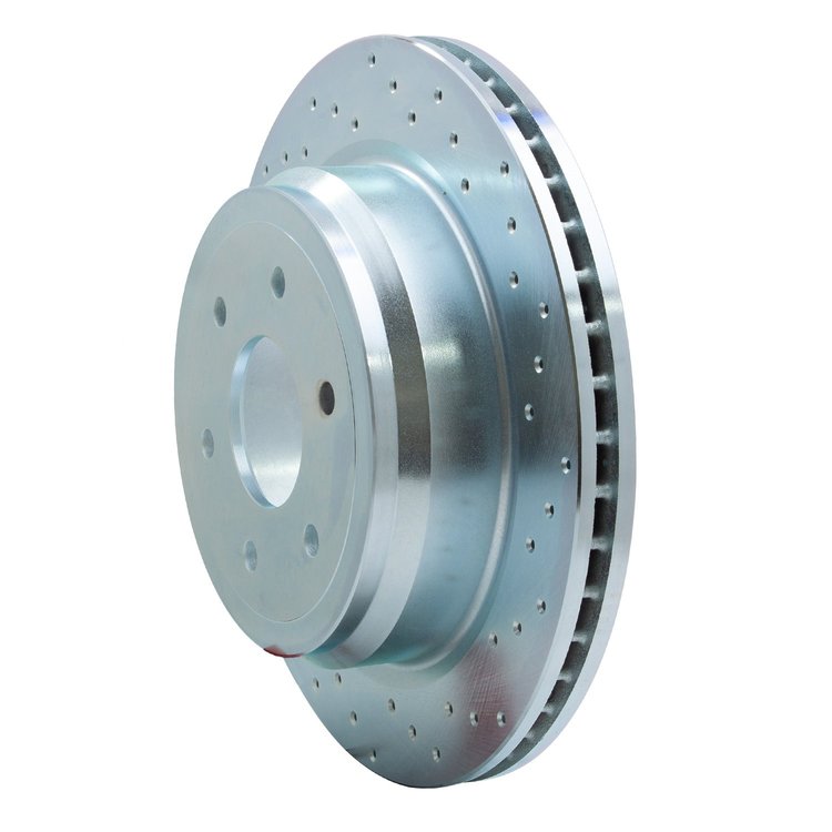 621-67109R Drilled Brake Rotor [Silver], 2016-2021 Infiniti/Nissan, Position: Rear Right