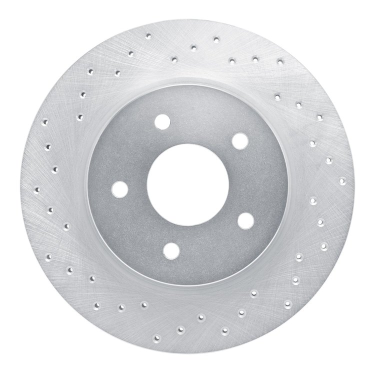 621-67111L Drilled Brake Rotor [Silver], Fits Select Infiniti/Nissan, Position: Rear Left