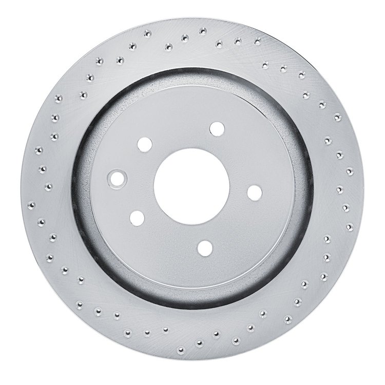 621-68010L Drilled Brake Rotor [Silver], 2007-2015 Infiniti/Nissan, Position: Rear Left