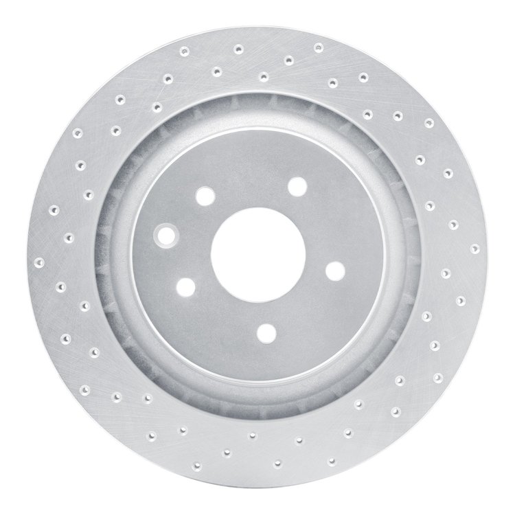 621-68013L Drilled Brake Rotor [Silver], 2008-2020 Infiniti/Nissan, Position: Rear Left