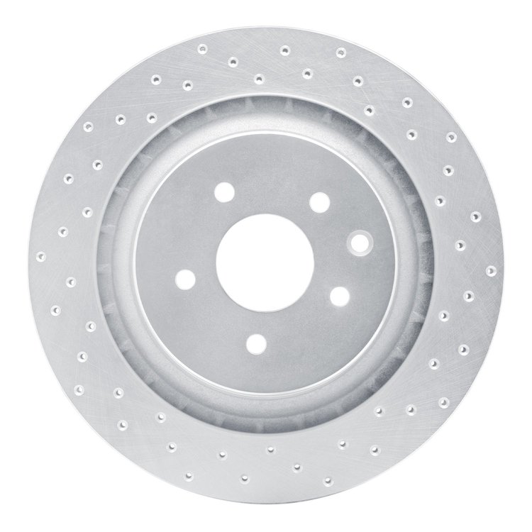621-68013R Drilled Brake Rotor [Silver], 2008-2020 Infiniti/Nissan, Position: Rear Right