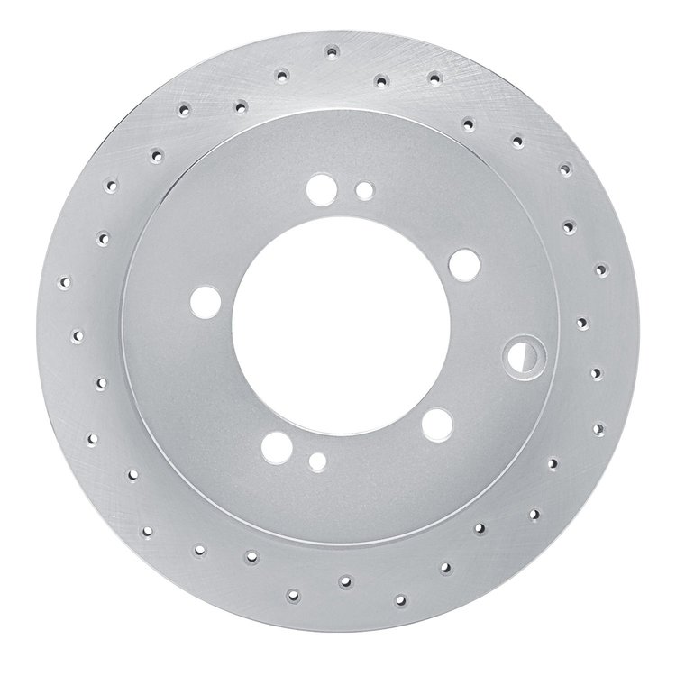 621-72016L Drilled Brake Rotor [Silver], 1991-1999 Multiple Makes/Models, Position: Rear Left