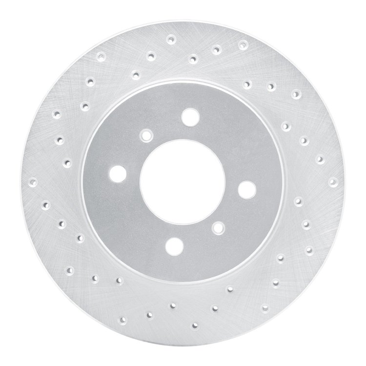 621-72033L Drilled Brake Rotor [Silver], 1998-2007 Mitsubishi, Position: Front Left