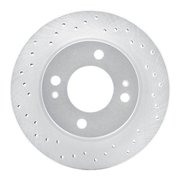 621-72045L Drilled Brake Rotor [Silver], 2014-2015 Mitsubishi, Position: Front Left