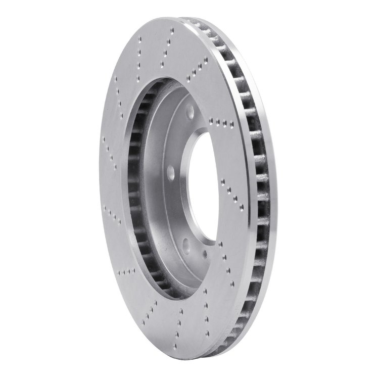 621-72057R Drilled Brake Rotor [Silver], 2000-2006 Mitsubishi, Position: Front Right