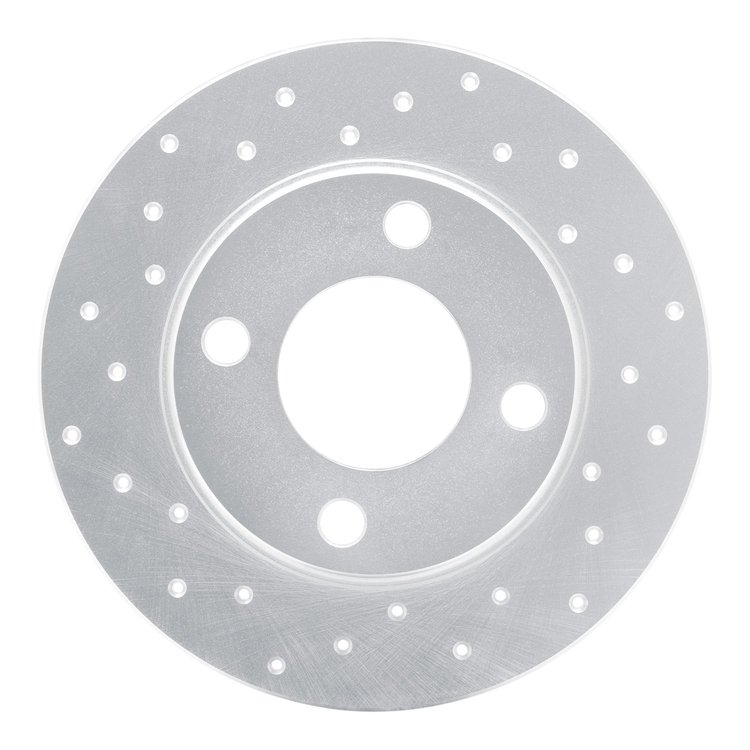 621-73006L Drilled Brake Rotor [Silver], 1984-1995 Audi/Volkswagen, Position: Rear Left