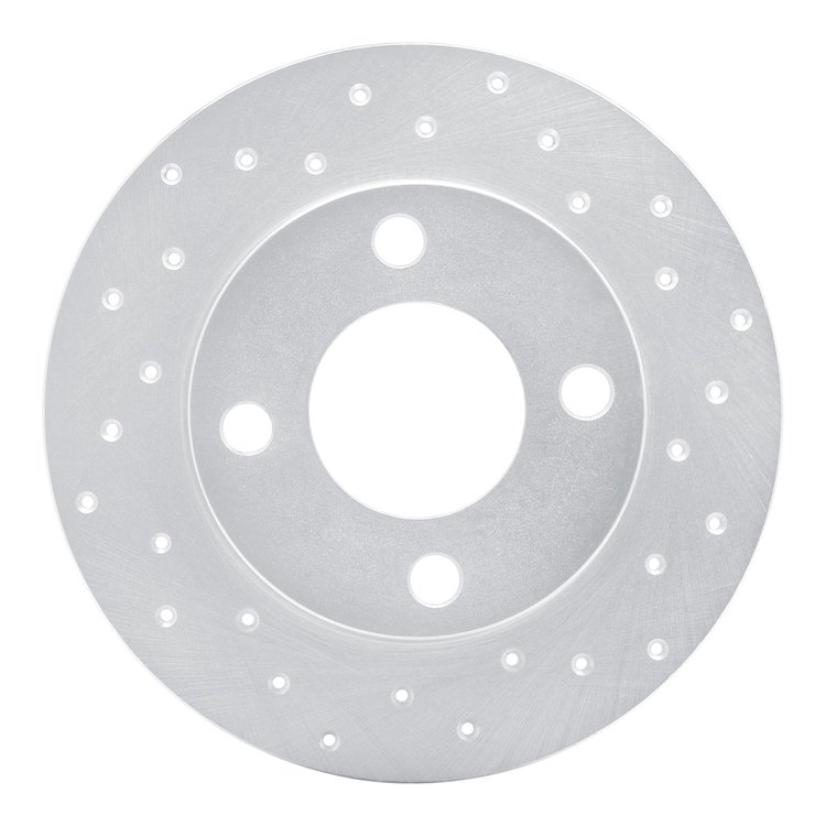621-73007R Drilled Brake Rotor [Silver], 1982-1998 Audi/Volkswagen, Position: Rear Right