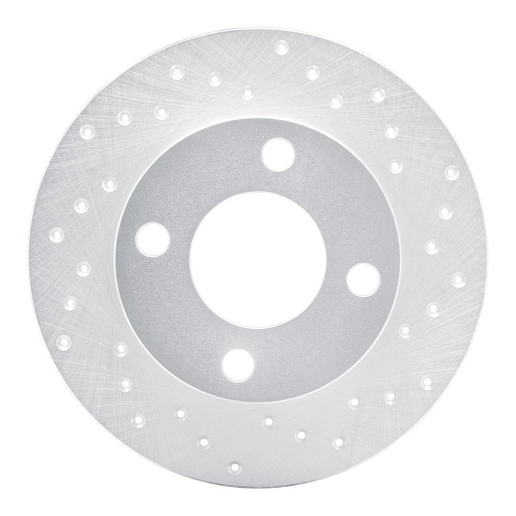 621-73012R Drilled Brake Rotor [Silver], 1989-1991 Audi/Volkswagen, Position: Rear Right
