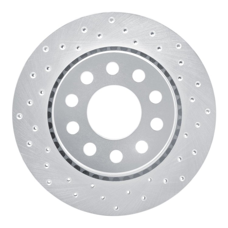 621-73013R Drilled Brake Rotor [Silver], 1990-1997 Audi/Volkswagen, Position: Rear Right