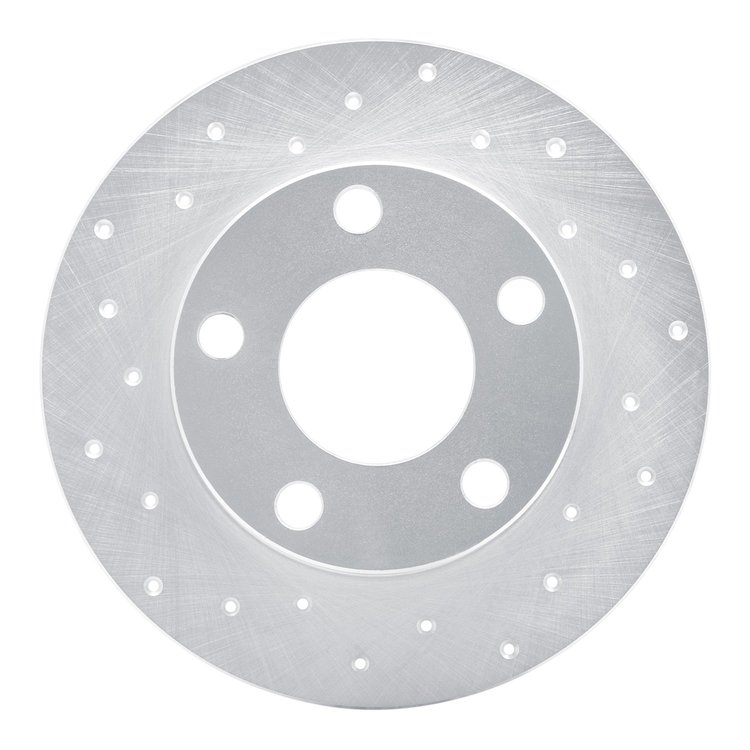 621-73018L Drilled Brake Rotor [Silver], 1998-2001 Audi/Volkswagen, Position: Rear Left