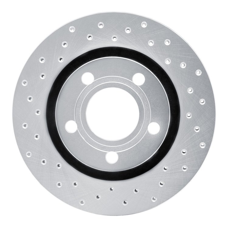 621-73020L Drilled Brake Rotor [Silver], 2000-2003 Audi/Volkswagen, Position: Rear Left