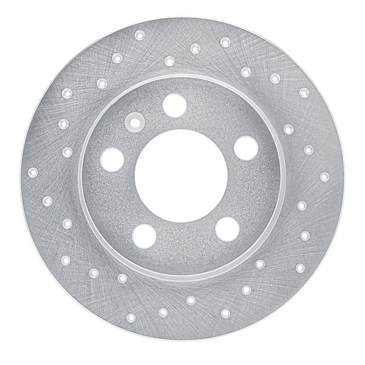 621-73025L Drilled Brake Rotor [Silver], 2001-2006 Audi/Volkswagen, Position: Rear Left