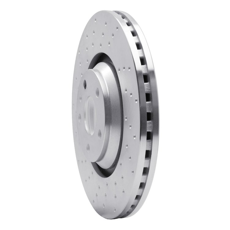 621-73069L Drilled Brake Rotor [Silver], 2012-2015 Audi/Volkswagen, Position: Front Left