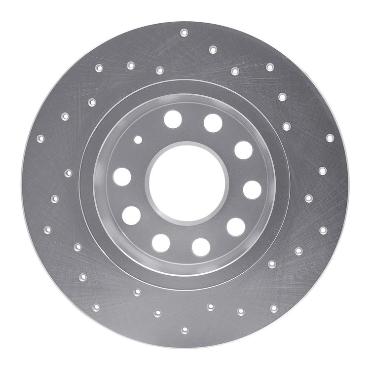 621-74031L Drilled Brake Rotor [Silver], Fits Select Multiple Makes/Models, Position: Rear Left