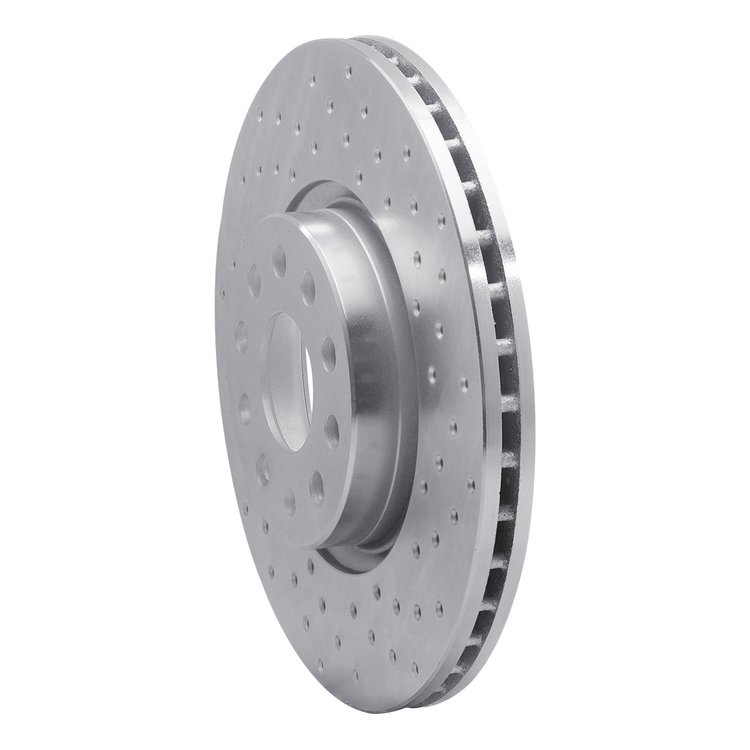 621-74053R Drilled Brake Rotor [Silver], Fits Select Multiple Makes/Models, Position: Front Right
