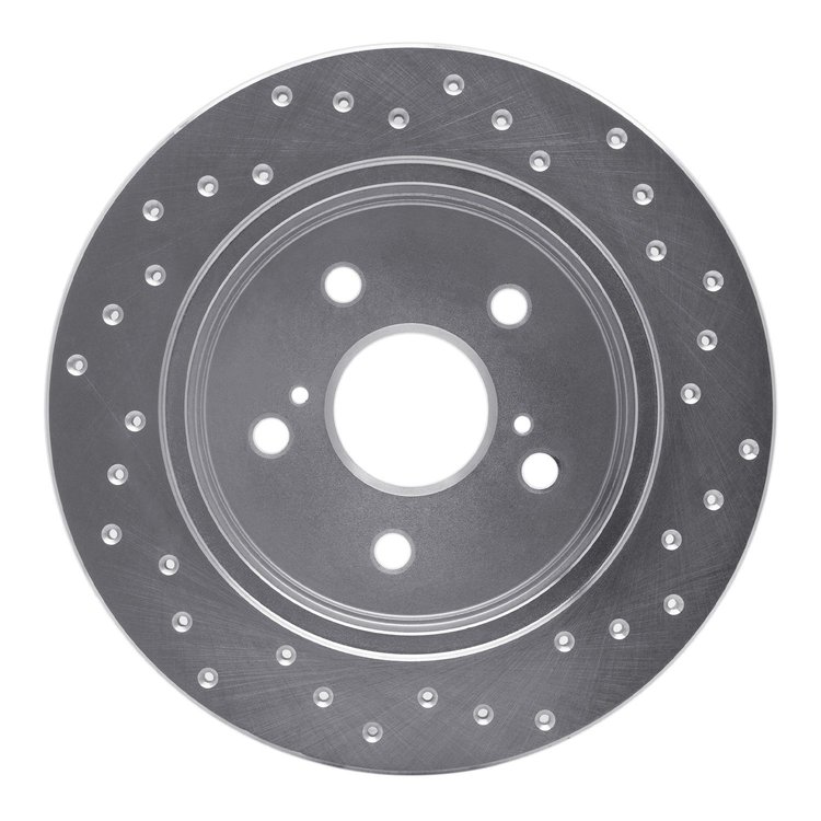 621-75041L Drilled Brake Rotor [Silver], Fits Select Lexus/Toyota/Scion, Position: Rear Left