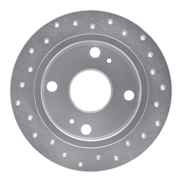 621-76023R Drilled Brake Rotor [Silver], 1985-1987 Lexus/Toyota/Scion, Position: Rear Right