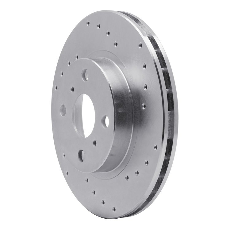 621-76032R Drilled Brake Rotor [Silver], 1987-1992 Multiple Makes/Models, Position: Front Right