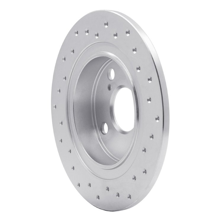 621-76035L Drilled Brake Rotor [Silver], 1987-1992 Multiple Makes/Models, Position: Rear Left