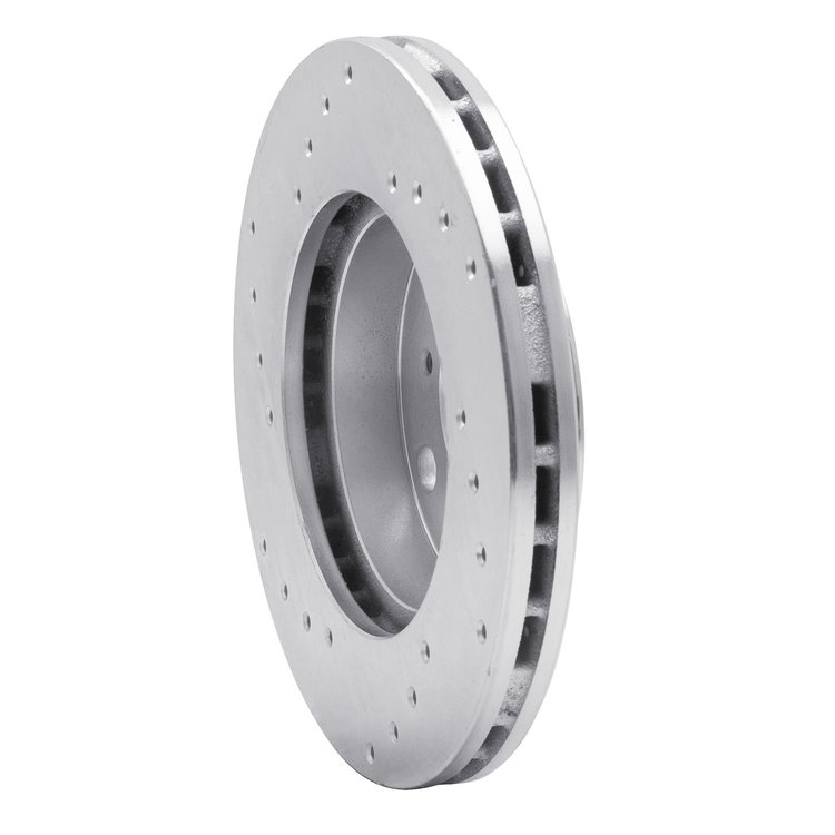 621-76043R Drilled Brake Rotor [Silver], 1990-1991 Lexus/Toyota/Scion, Position: Front Right