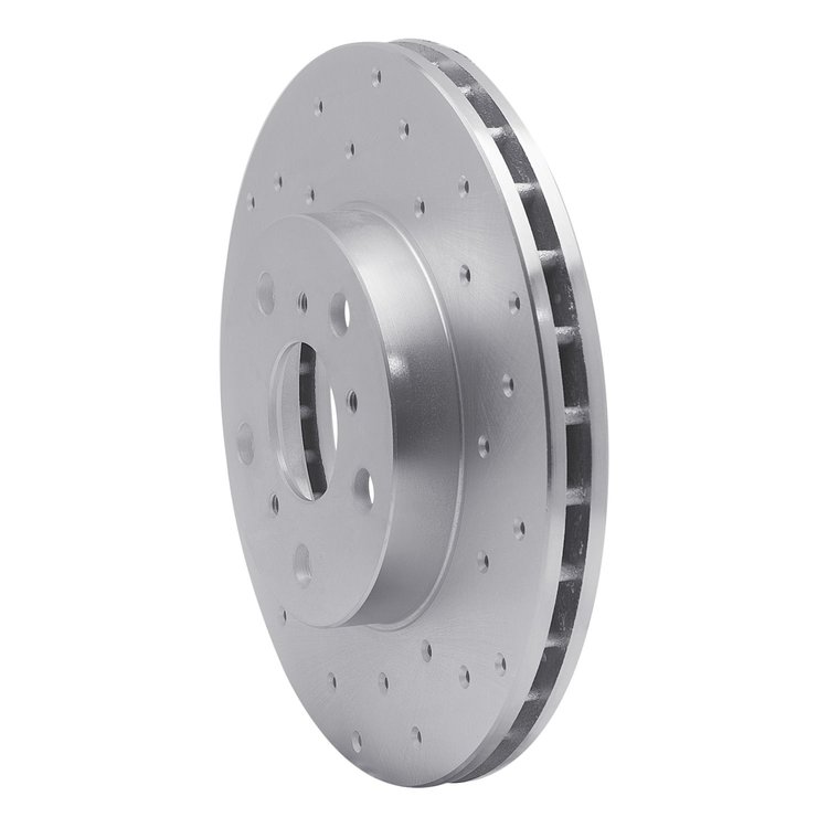 621-76044R Drilled Brake Rotor [Silver], 1990-1991 Lexus/Toyota/Scion, Position: Front Right