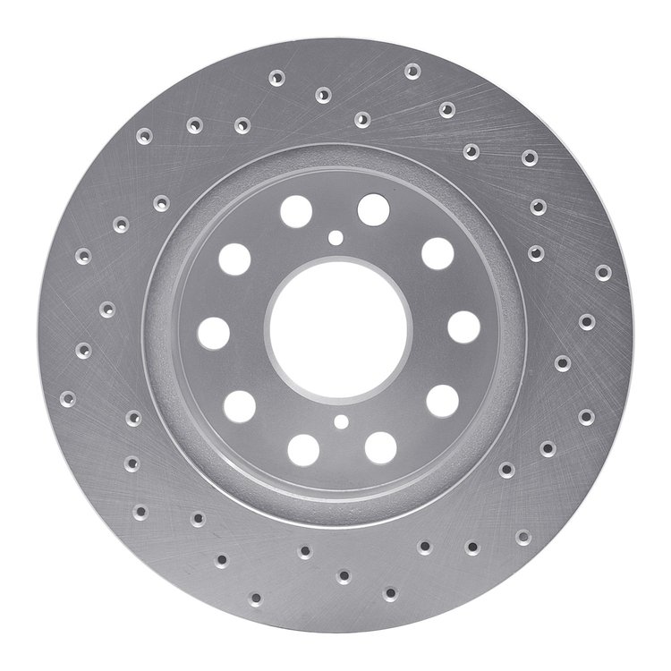 621-76048L Drilled Brake Rotor [Silver], 1991-1995 Lexus/Toyota/Scion, Position: Rear Left