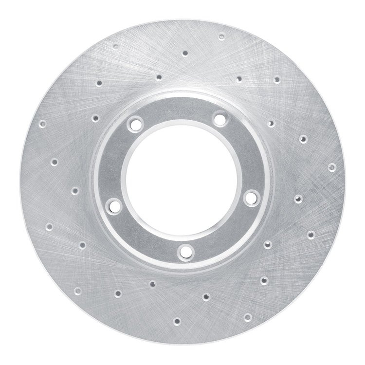 621-76098L Drilled Brake Rotor [Silver], 1985-1992 Lexus/Toyota/Scion, Position: Front Left