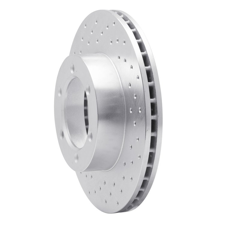 621-76115L Drilled Brake Rotor [Silver], 1991-1998 Lexus/Toyota/Scion, Position: Front Left