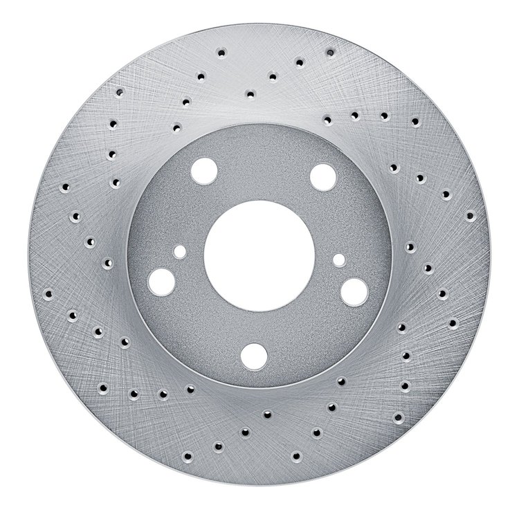 621-76133L Drilled Brake Rotor [Silver], 2005-2015 Lexus/Toyota/Scion, Position: Front Left