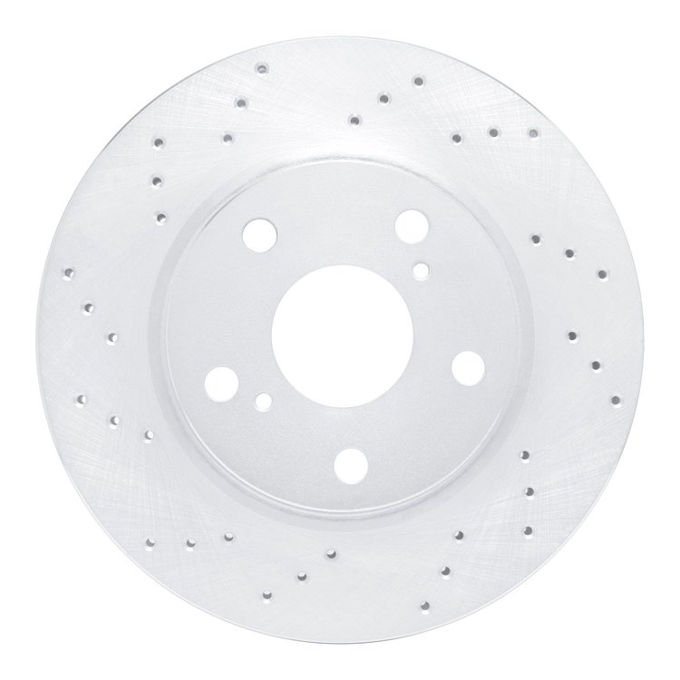 621-76135L Drilled Brake Rotor [Silver], 2006-2018 Multiple Makes/Models, Position: Front Left