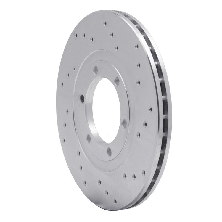 621-80056R Drilled Brake Rotor [Silver], 1986-1993 Ford/Lincoln/Mercury/Mazda, Position: Front Right