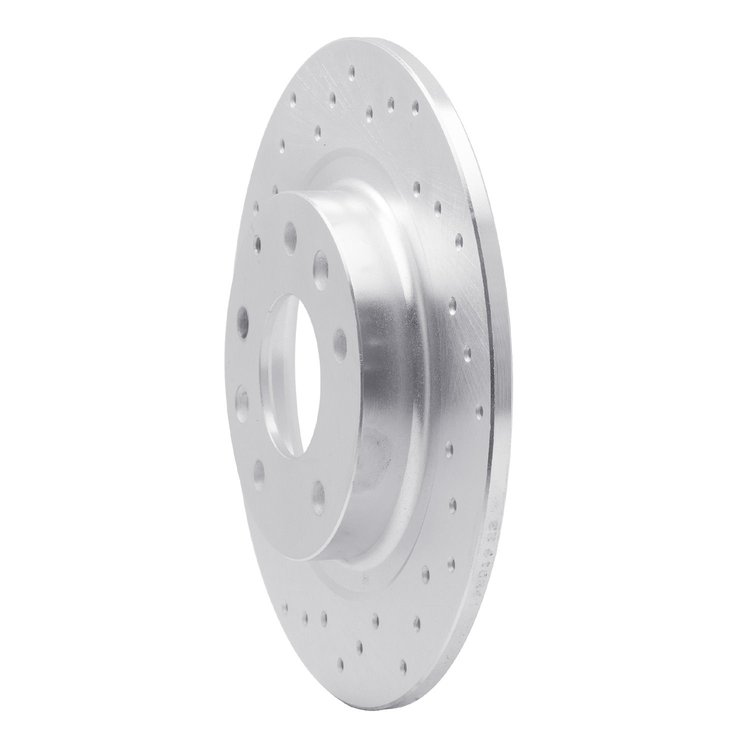 621-80075L Drilled Brake Rotor [Silver], 2016-2018 Ford/Lincoln/Mercury/Mazda, Position: Rear Left