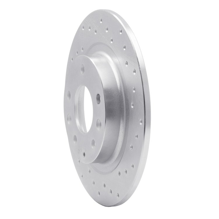 621-80075R Drilled Brake Rotor [Silver], 2016-2018 Ford/Lincoln/Mercury/Mazda, Position: Rear Right