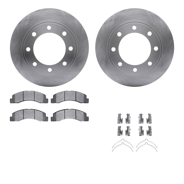 6212-99426 Brake Rotors w/Heavy-Duty Brake Pads Kit & Hardware, 1999-1999 Ford/Lincoln/Mercury/Mazda, Position: Front